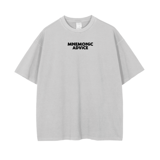 Vintage Wash Mnemonic Advice Drop Shoulder T-Shirt